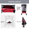 GOOPAWS 4-Wheel Promenade Pet Stroller for Dogs Cats, Safe Brake Wheels Foldable Jogging Stroller with Cup Holder, Storage Basket, Pad, Seat Belt