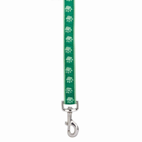 CC TwoTone Pawprint Lead 4Ftx5/8In Grn