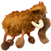 Woolly Mammoth Pet Plush Dog Toy with Rope Legs and Tail