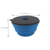 Mr. Peanut's Collapsible Silicone Camping Bowl with Lid & Foldable Fork