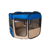 Armarkat Portable Pet Playpen In Blue and Beige Combo