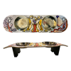 Fly Doggy - Elevated Skateboard Dog Feeding Stand with 2 Bowls
