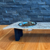 Doodlescape - Elevated Skateboard Dog Feeding Stand with 2 Bowls