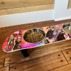 Musical Vibes - Elevated Skateboard Dog Feeding Stand with 2 Bowls