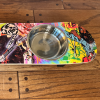 Musical Vibes - Elevated Skateboard Dog Feeding Stand with 2 Bowls