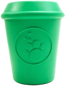 Coffee Cup Durable Rubber Chew Toy and Treat Dispenser