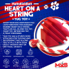 Heart on a String Dog Toy - Durable Rubber Tug Toy for Large Dogs