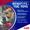 Heart on a String Dog Toy - Durable Rubber Tug Toy for Large Dogs