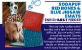 Large Blue Jigsaw & Large Red Bones eMat Lick Mat Bundle