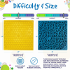 Large Blue Jigsaw & Large Yellow Honeycomb eMat Lick Mat Bundle