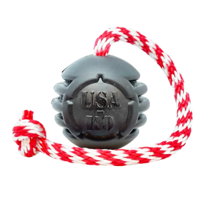 USA-K9 Magnum Black Stars and Stripes Ultra-Durable  Rubber Chew Toy