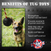 USA-K9 Magnum Black Stars and Stripes Ultra-Durable  Rubber Chew Toy