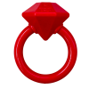 Diamond Ring Nylon Teething Ring for Puppies