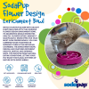 Flower eBowl Deep Slow Feeder Dog Bowl for Enrichment
