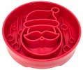 Santa Christmas eBowl Deep Slow Feeder Dog Bowl for Enrichment