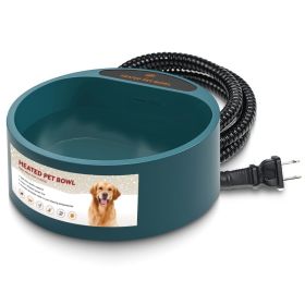 1Pc Heated Water Bowl For Dog Cat 74.4OZ Heating Water Dish IP67 Waterproof Thermal Water Bowl Heated Pet Bowl Dog Cat Water Feeder Bowl For Dog