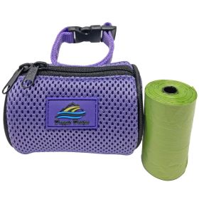 American River Poop Bag Holder (Color: Paisley Purple, size: one size)