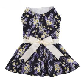Purple Twilight Hawaiian Dog Dress with Matching Leash (size: X-Small)